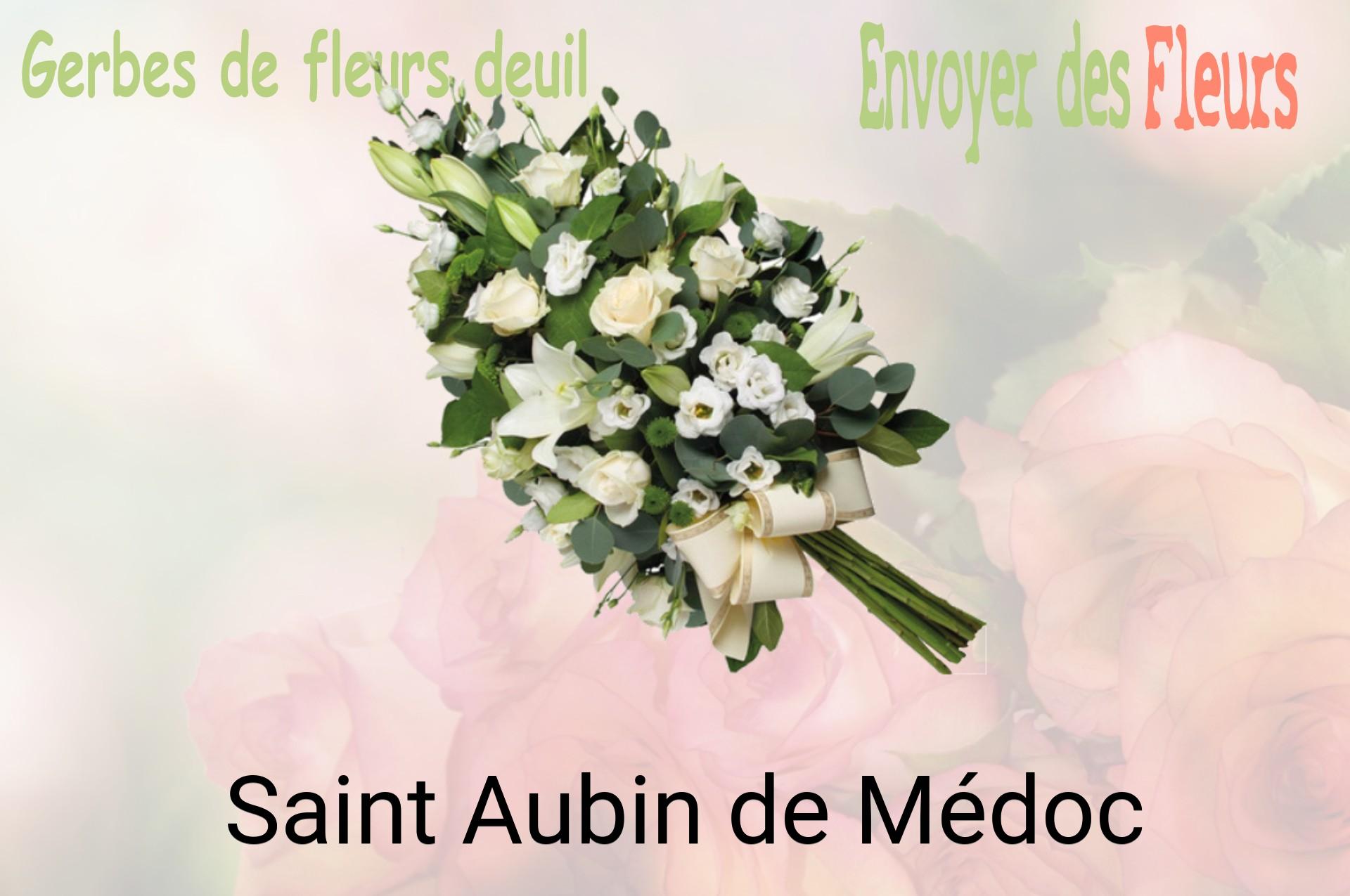 Gerbe de fleurs de deuil livrée à Saint-Aubin-de-Médoc